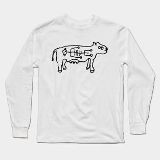 Cow Eats Man Long Sleeve T-Shirt